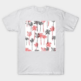 red black palm trees design T-Shirt